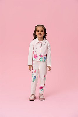 Conjunto Inverno Jaqueta e Calça Rosa Mon Sucré