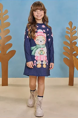 Vestido em Malha Power Infanti Infantil Menina