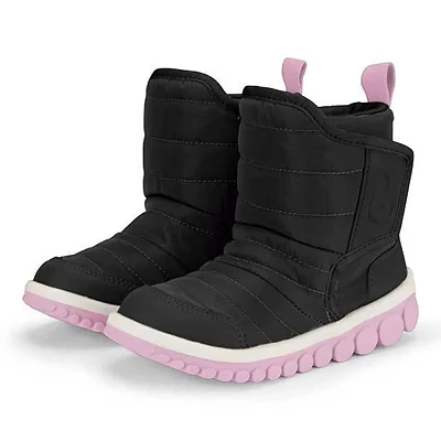 Bota Infantil Bibi Roller 2.0 Drop Rosa Com Preto Impermeável