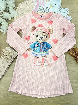 Vestido em Termoskin Peluciado Infanti Infantil Menina