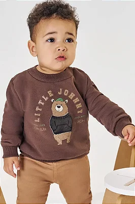 Blusão em Moletom com Pelúcia Johnny Fox Bebê Menino