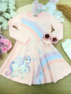 Vestido em Fly Tech Infanti Infantil Menina