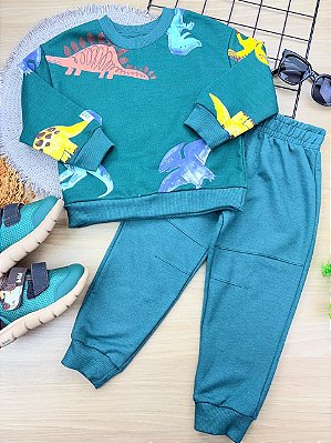 Conjunto de Moletom Dinossauro Up Baby