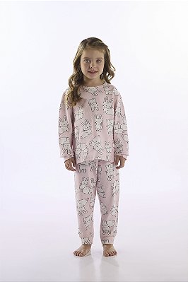 Pijama Blusa e Calça em Suedine Coelhinha Up Baby