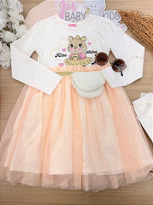 Vestido Infantil Menina Capivara Shine Cinti