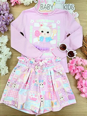 Conjunto Menina com Cheirinho Patchwork Cinti