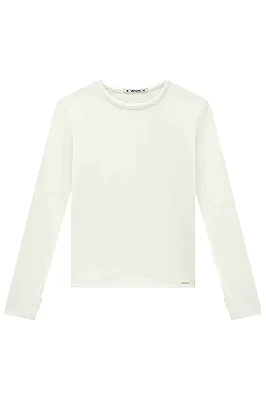 Blusa em Termoskin Peluciado Off White Lilimoon Teen Menina
