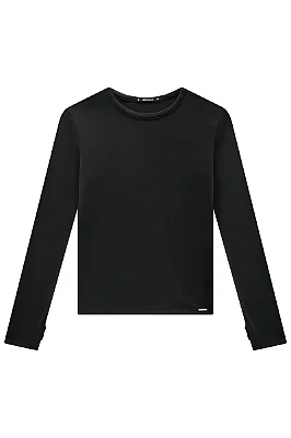 Blusa em Termoskin Peluciado Preto Lilimoon Teen Menina