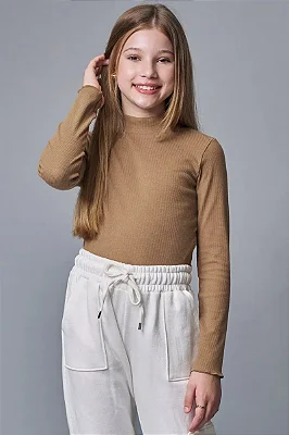 Blusa Boxy em Canelado Liz Lilimoon Teen Menina