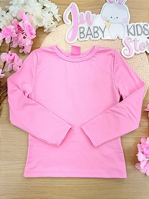 Blusa Manga Longa Infantil Térmica Rosa Cinti