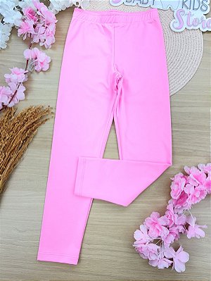 Legging Infantil Menina em Malha Térmica Rosa Cinti