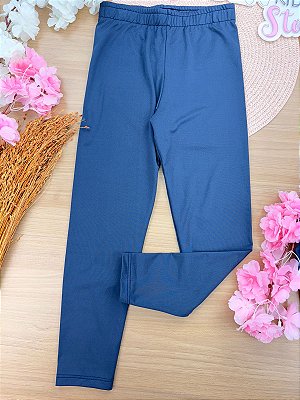 Legging Infantil Menina em Malha Térmica Azul Marinho Cinti