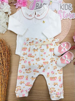 Conjunto Body e Calça em Suedine Up Baby