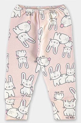 Calça em Suedine Coelhinho Up Baby