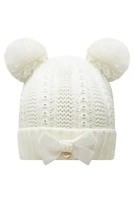 Gorro em Tricot Infanti Bebê Menina P - 6 a 12 Meses