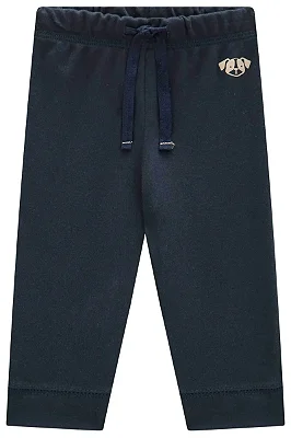 Calça em Suedine Azul Marinho LucBoo Bebê Menino