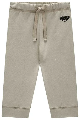 Calça em Suedine Bege LucBoo Bebê Menino