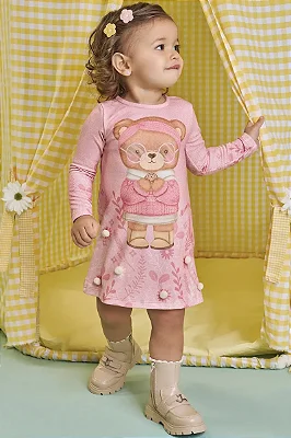 Vestido em Malha Power Kukiê Bebê Menina