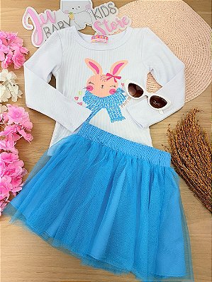 Conjunto Blusa e Saia Coelhinha Mon Sucré
