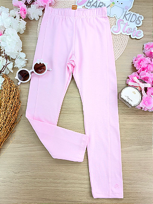 Calça Legging em Cotton Rosa Up Baby