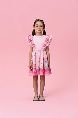 Vestido Rosa Ursinhos 344 Mon Sucré