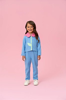 Conjunto Jaqueta e Calça Azul Mon Sucré