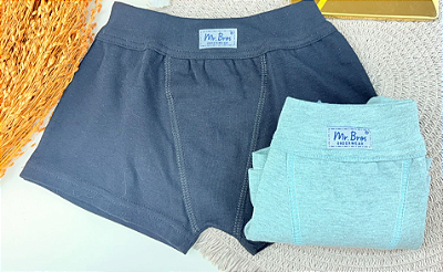 Kit c/ 2 Cuecas Boxer Menino Infantil em Cotton Light 95% Algodão