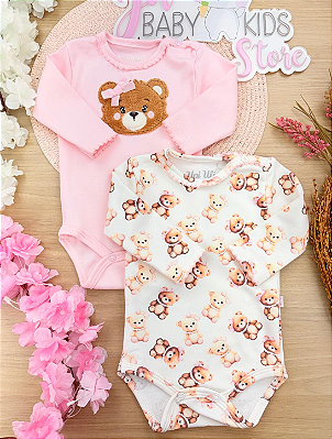 Kit Body 2 Peças em Suede Fleece Bebê Upi Uli