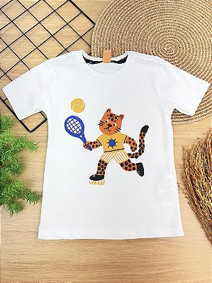 Camiseta Manga Curta em Meia Malha Branco Up Baby