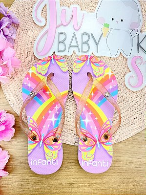 Chinelo Borboleta Infanti (Acompanha bolsa)