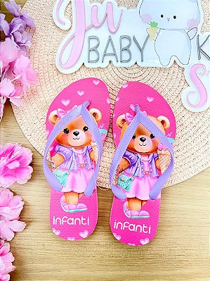 Chinelo Ursinho Infanti (Acompanha bolsa)