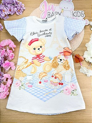Vestido em Molecotton Paris Infanti