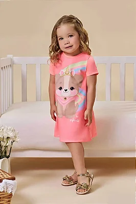 Vestido em Meia Malha Infanti Bebê Menina