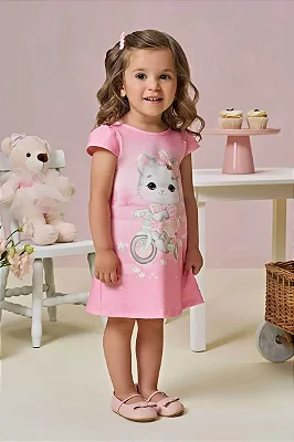 Vestido em Malha Power Infanti Bebê Menina