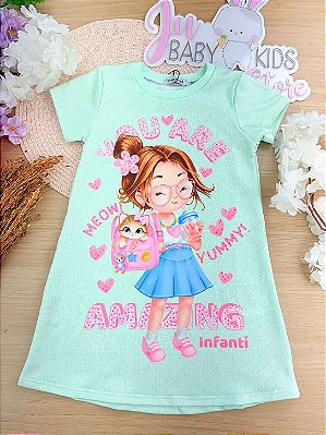 Vestido em Molecotton Infanti Infantil Menina
