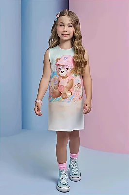 Vestido em Fly Tech Infanti Infantil Menina