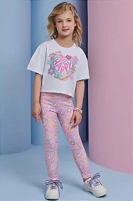 Calça Legging em Fly Tech Infanti Infantil Menina