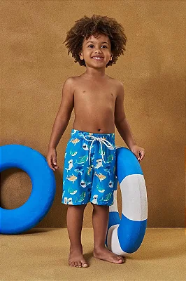 Bermuda em Nylon Ergonomic com Elastano LucBoo Infantil Menino