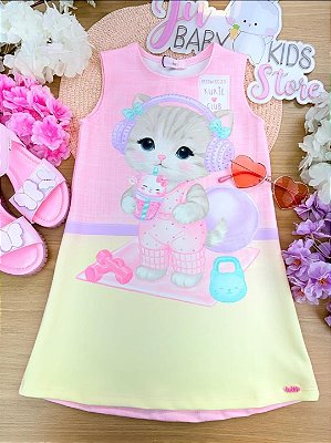 Vestido em Fly Tech Kukiê Infantil Menina