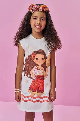 Vestido em Molecotton Kukiê Infantil Menina