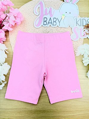 Bermuda Biker em Cotton Rosa Kukiê