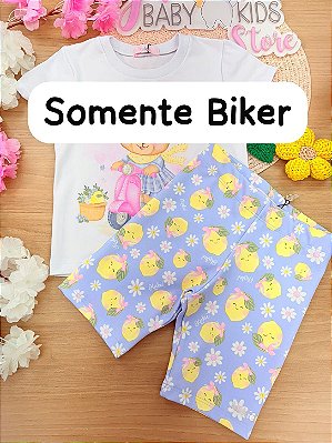 Bermuda Biker em Fly Tech Kukiê Infantil Menina