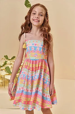 Vestido em Malha Fresh Kukiê Infantil Menina