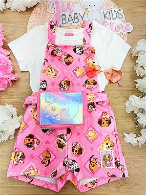 Conjunto de Blusa, Jardineira e Pochete Cinti