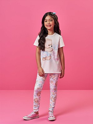 CONJ BLUSA E LEGGING / NATURAL/AZ PORCELANA Cinti