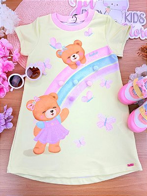 Vestido em Molecotton Kukiê Infantil Menina