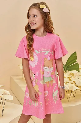Vestido em Malha Fresh Kukiê Infantil Menina