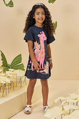 Vestido em Meia Malha Kukiê Infantil Menina