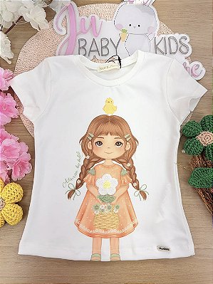 Blusa em Cotton Kukiê Infantil Menina