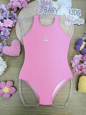 Maio em Malha com Proteção UV50+ Rosa Kukiê Infantil Menina